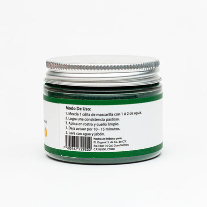 Mascarilla facial de superfoods Detox Please: Espirulina + clorela 60 grs.