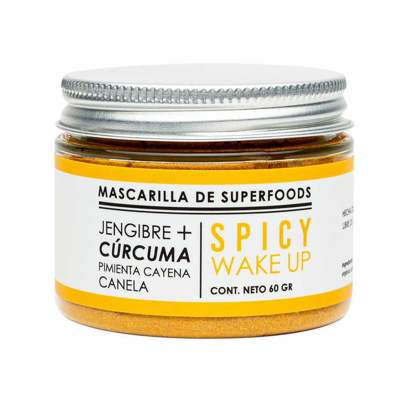Mascarilla Facial de Superfoods Spicy Wake Up: Jengibre + Cúrcuma + Canela 60 grs.