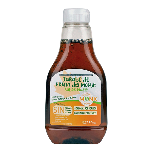 Miel Monk®: Miel de fruta del monje sabor maple 250 ml.