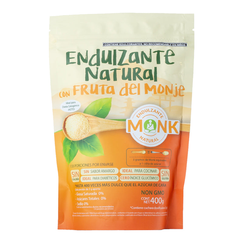 Monk®: Endulzante natural fruta del monje (monk fruit) 400 g.