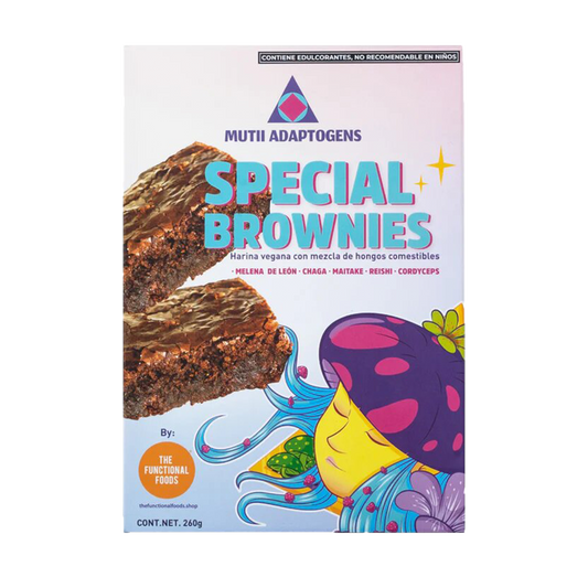Special Brownies: Harina vegana para brownies con hongos adaptógenos (260 grs).